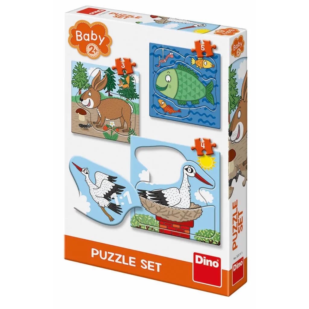 Dinotoys Dino-Puzzle – Baby: Wo die Tiere leben – 3 bis 5 Teile