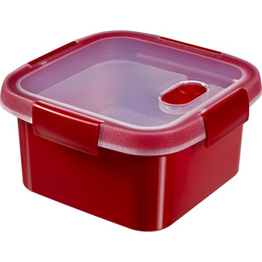 Curver Mikrowelle Eco Steamer Dampfschale 1,1 l rot