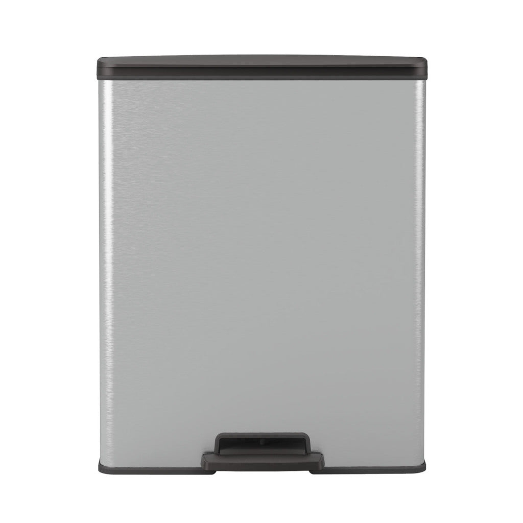 Hurver Decobin Pedal Bin 65L Silber Metallic
