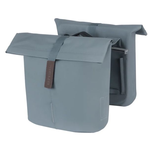 Basil Tasche City Double Mik veganes Leder | Graphitblau 32l
