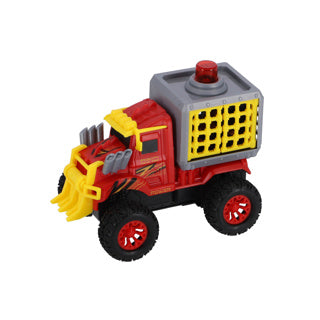 Kein Marken-Truck mit Dino im Käfig mit Licht und Sound 17 cm | 2 Stk