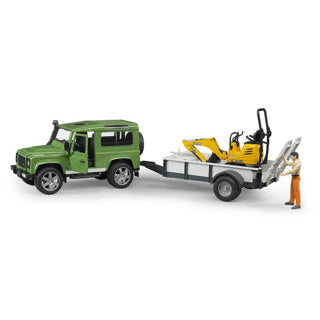 Bruder Land Rover + Anhänger mit Bagger
