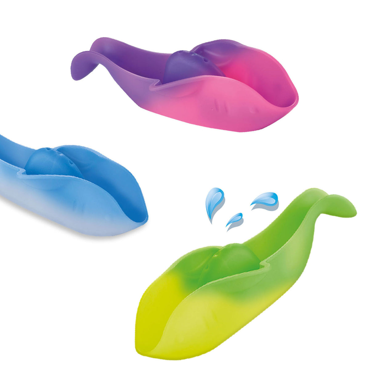 Ses kreativ – kleine Talente – Montessori-Badespielzeug – farbverändernde Fische in einer Reihe – 3 Teile – viele Spielmöglichkeiten – ändert die Farbe je nach Wassertemperatur – Spielzeug 1 Jahr