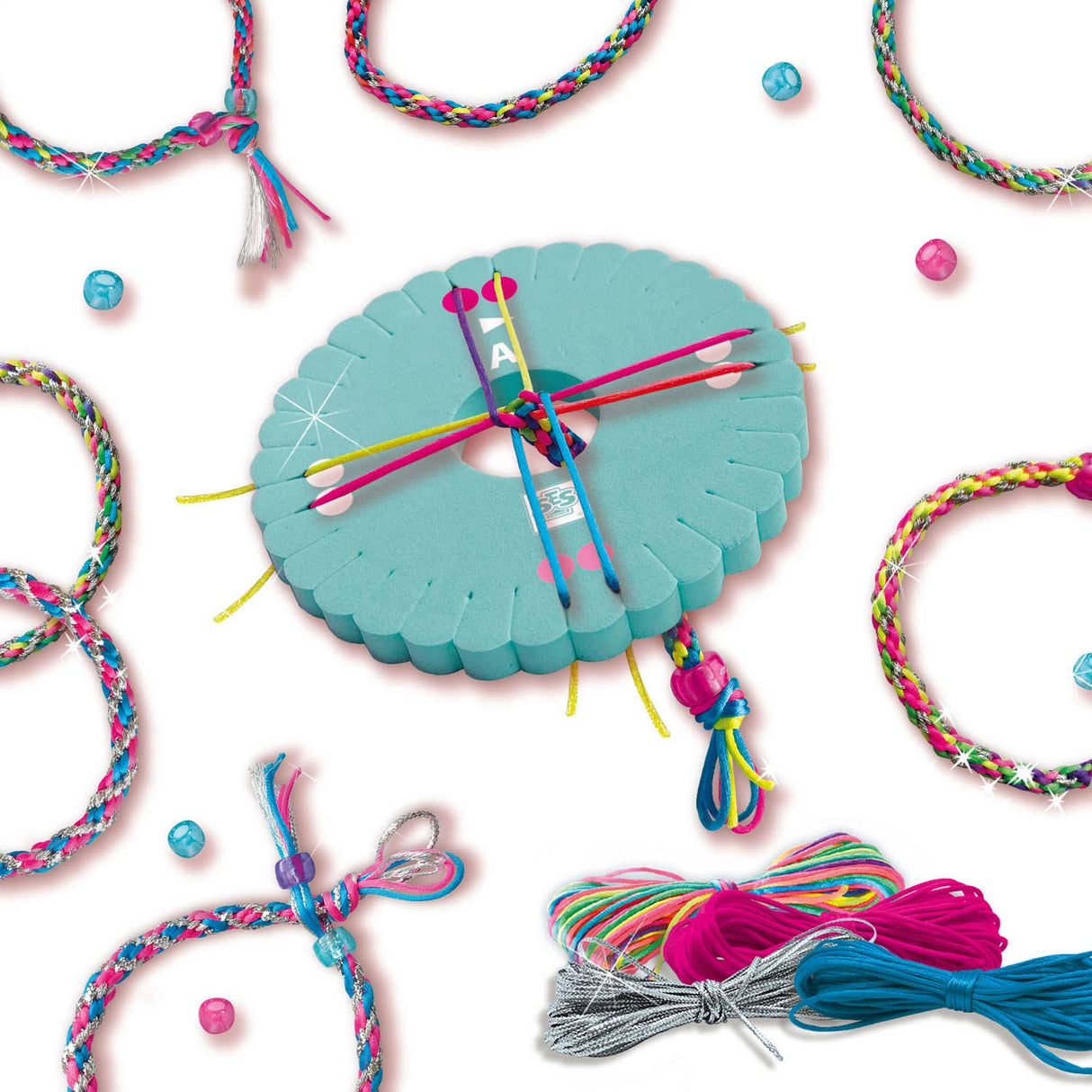 Ses creative - Hobby Pink - BFF Freundschaftsarmbänder - Mädchen basteln - Armbänder herstellen - 4 Farben - ab 5 Jahren