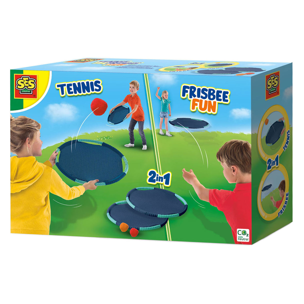 Ses kreativer Tennis- und Frisbee-Spaß