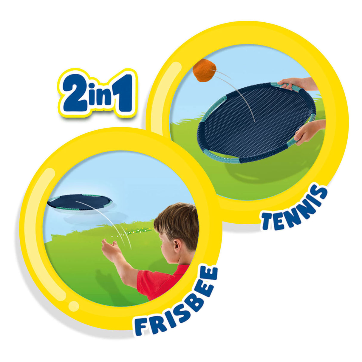 Ses kreativer Tennis- und Frisbee-Spaß