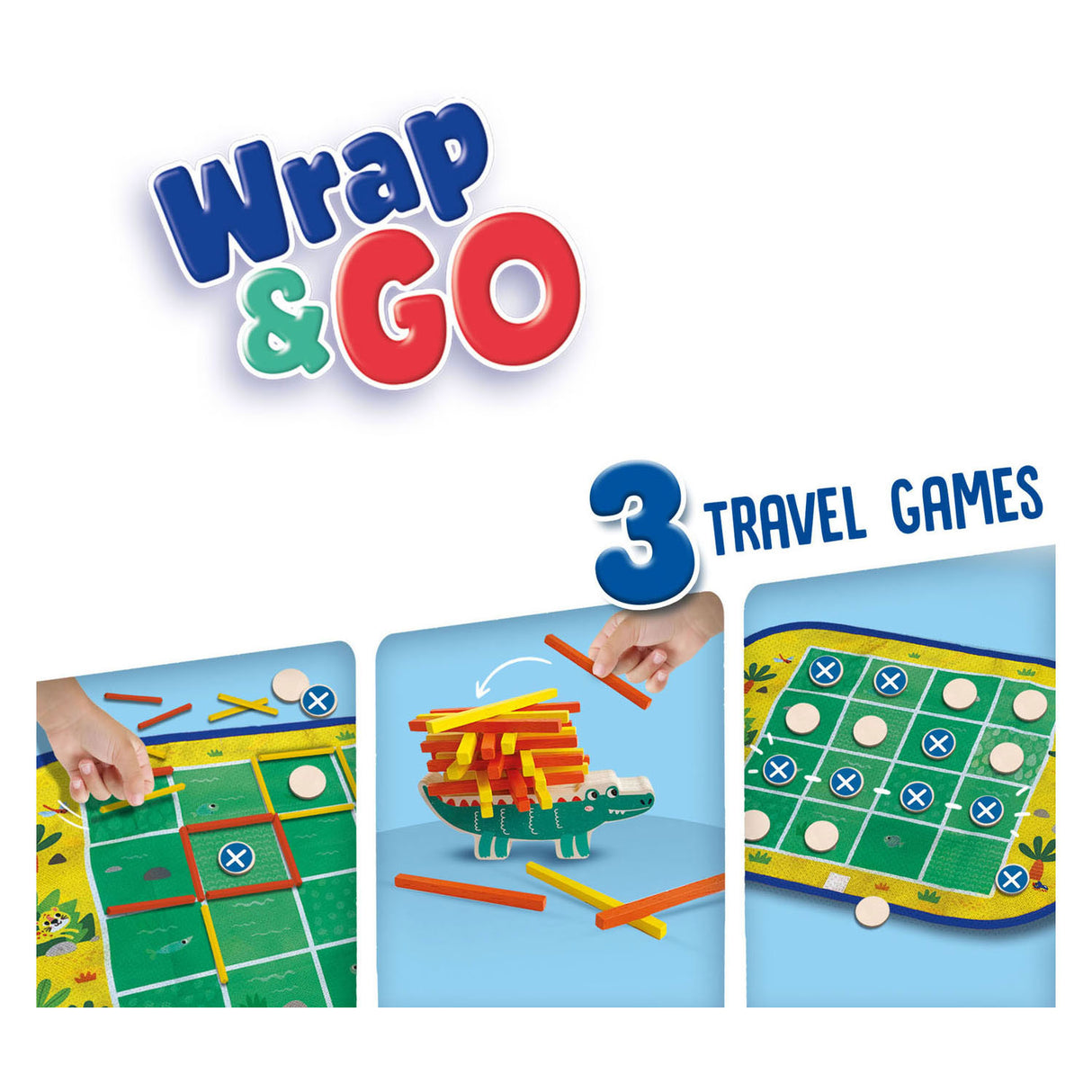 Ses Wrap-and-Go-Reisespiele, 3in1