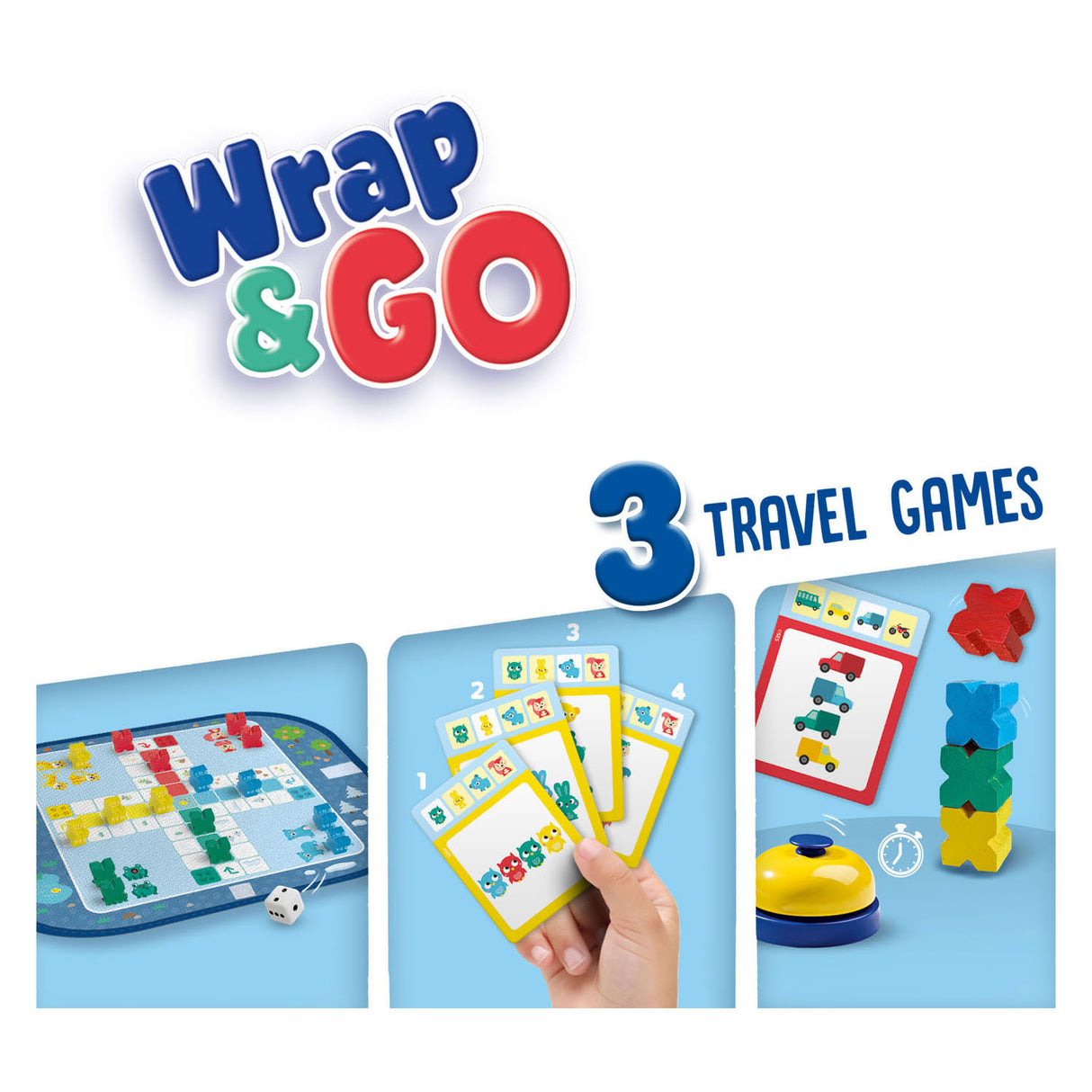 Ses Wrap-and-Go-Reisespiele, 3in1