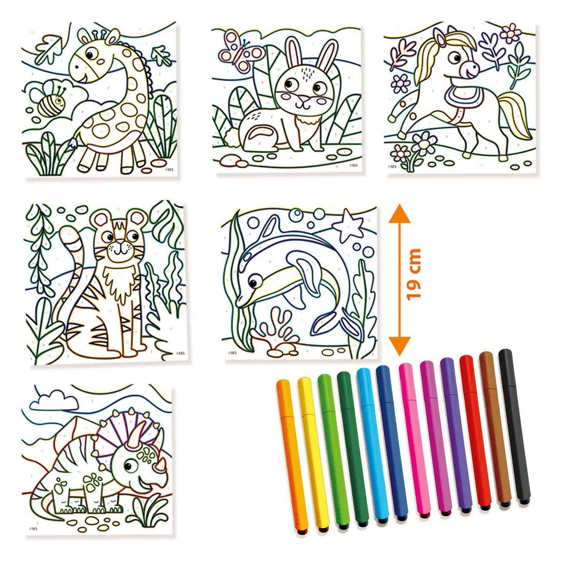 SES Creative SES Malen nach Zahlen – Dreieck-Griffmarker