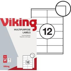 Multifunctionele etiketten viking wit