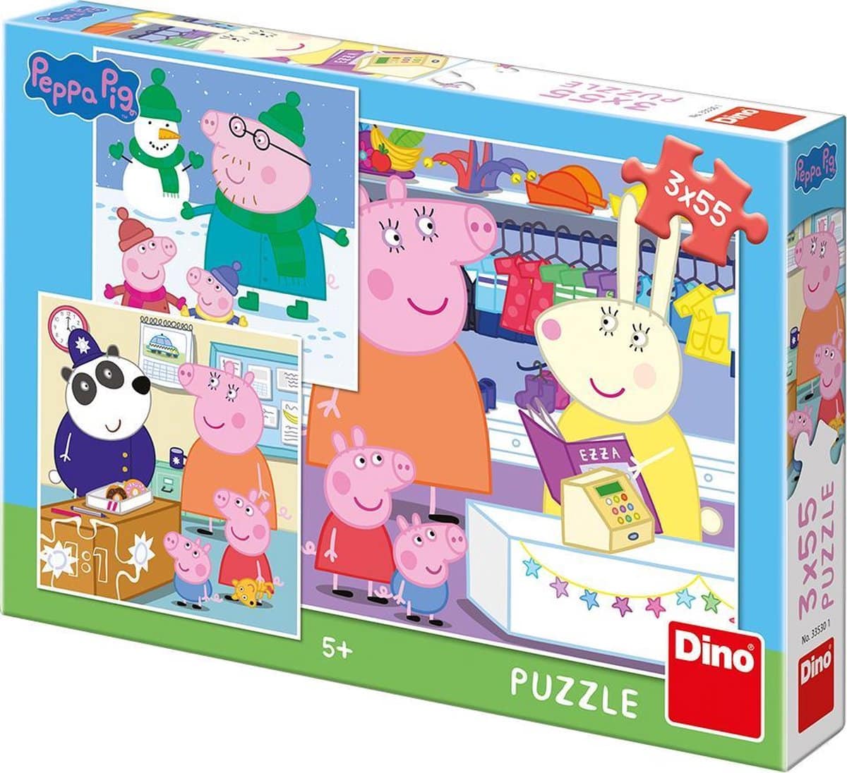 Dinotoys Dino-Puzzle – 3 Abenteuer von Peppa Pig – 3 x 55 Teile