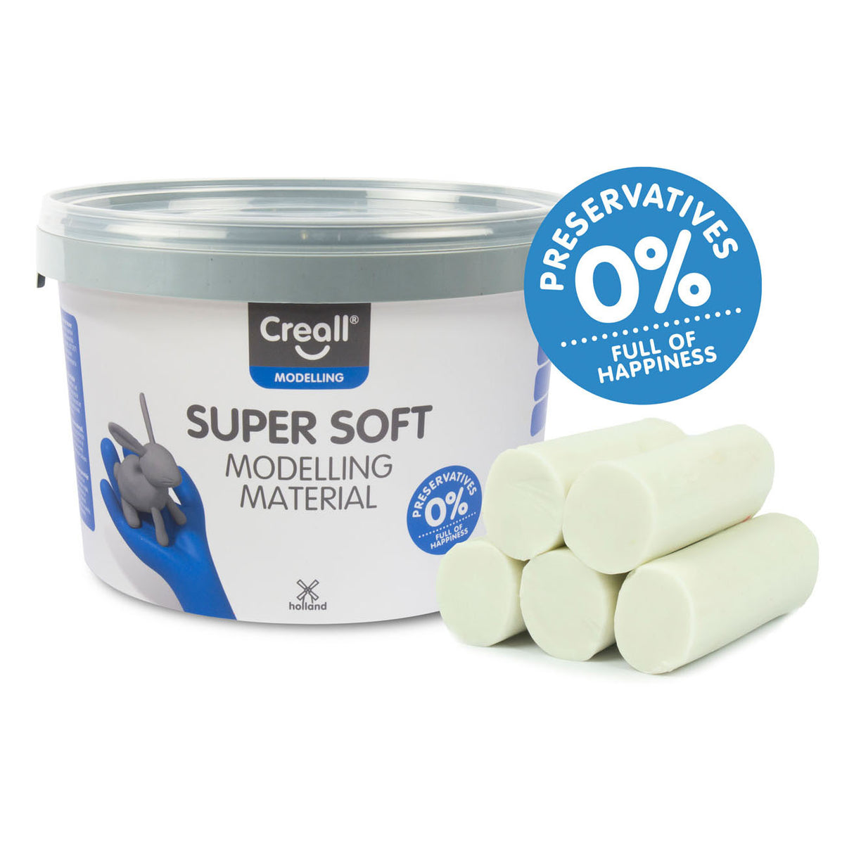 Creall superweicher Ton weiß, 1750gr.