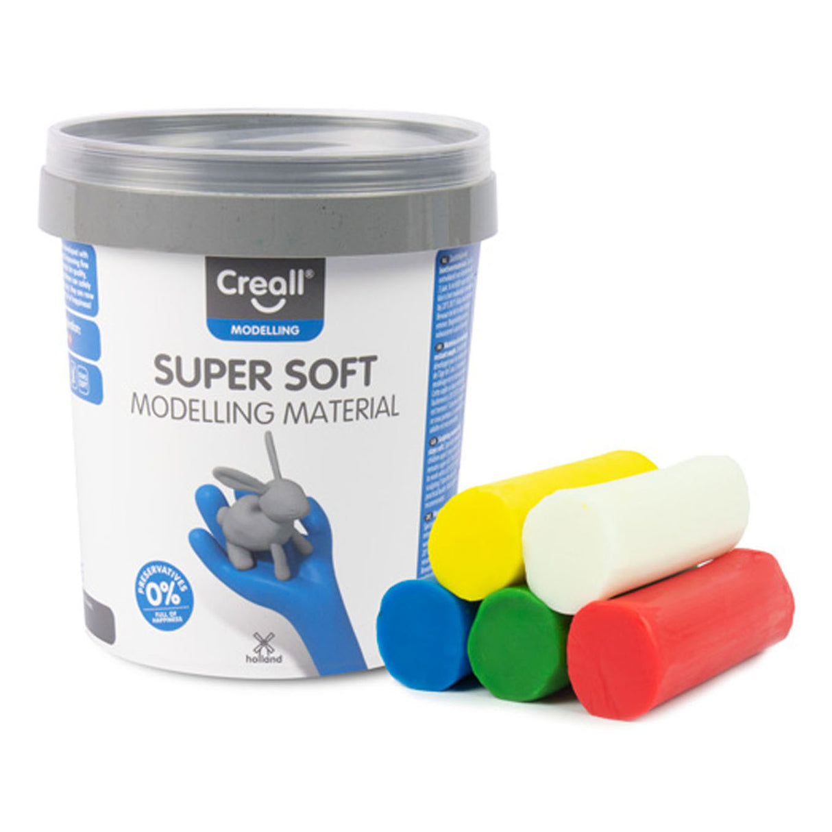 Creall superweicher Ton 5 Farben, 450gr.