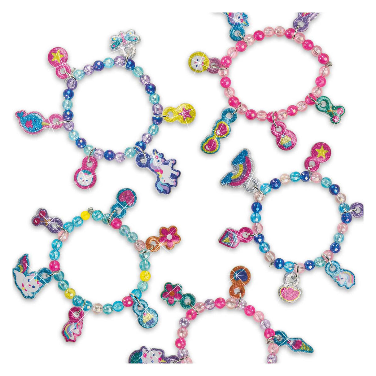 Ses bauschige Glitzer-Sticker-Armbänder