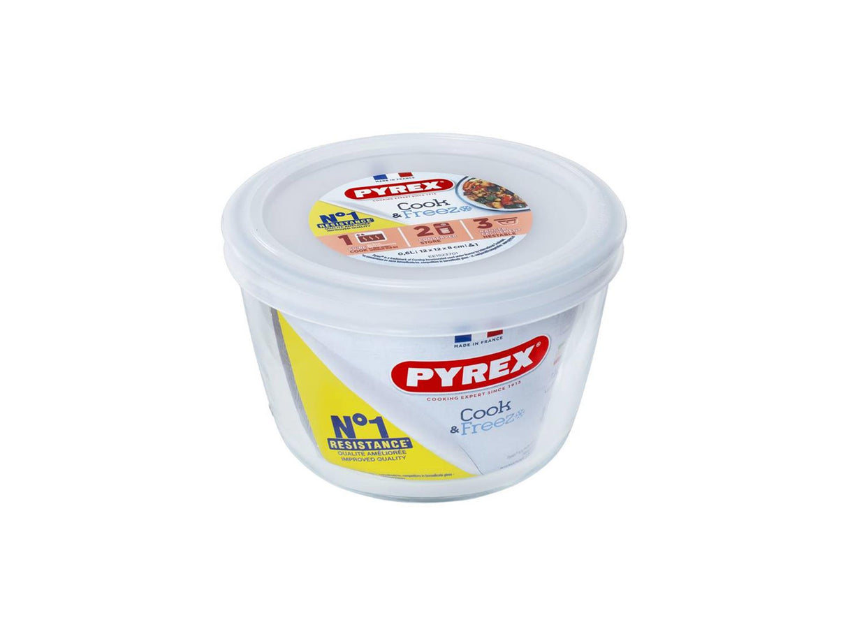 Pyrex-Schüssel mit Kunststoffdeckel 0,6l