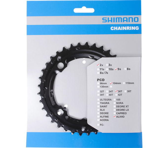 Shimano-Kette Top 36 Tands Alivio FC-M4000 FC-M4050 (AC) 9 Geschwindigkeit schwarz