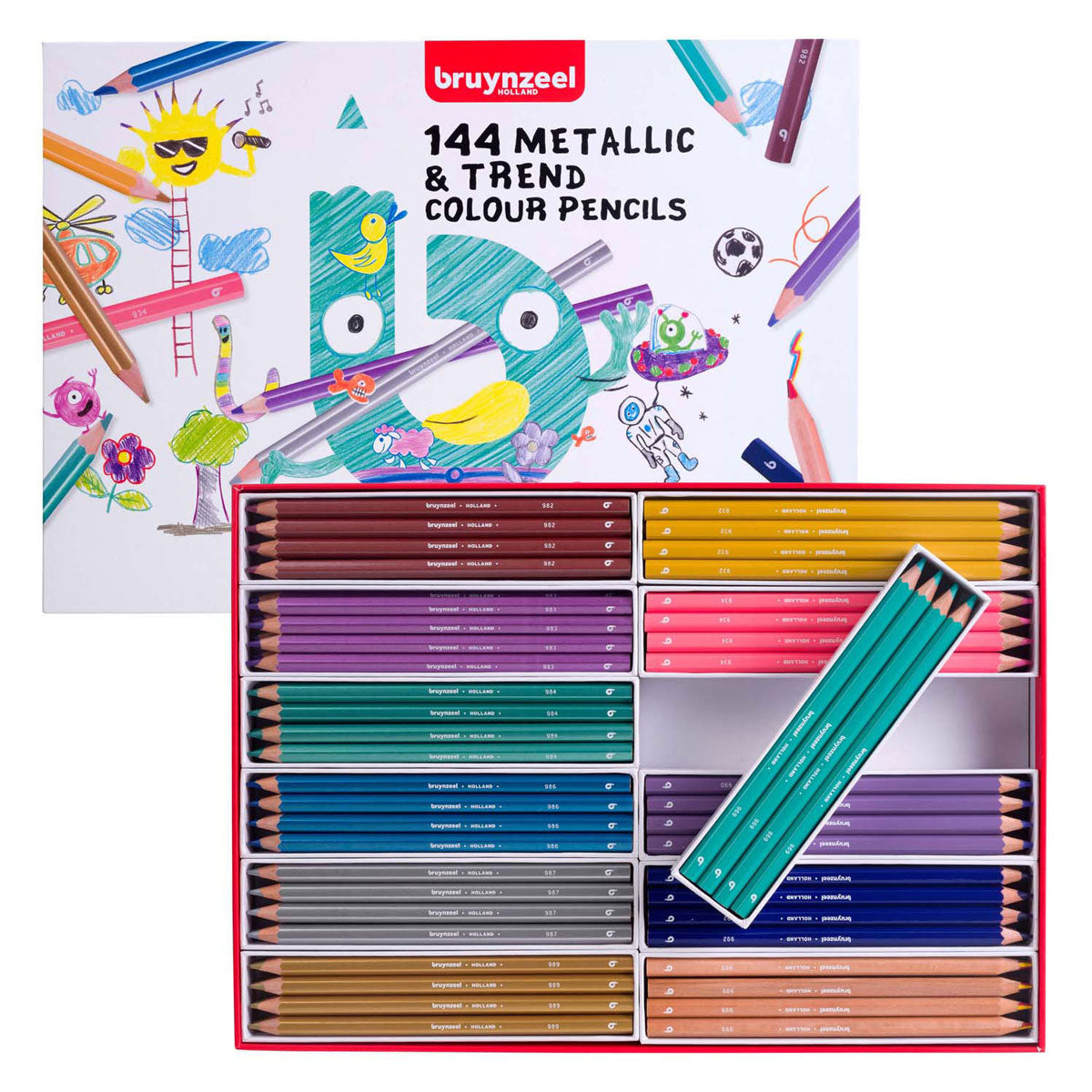 Bruynzeel Mega-Buntstiftset metallische Trendfarben