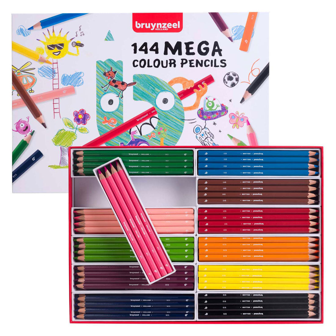 Bruynzeel Mega-Buntstiftset, 12x12 Farben