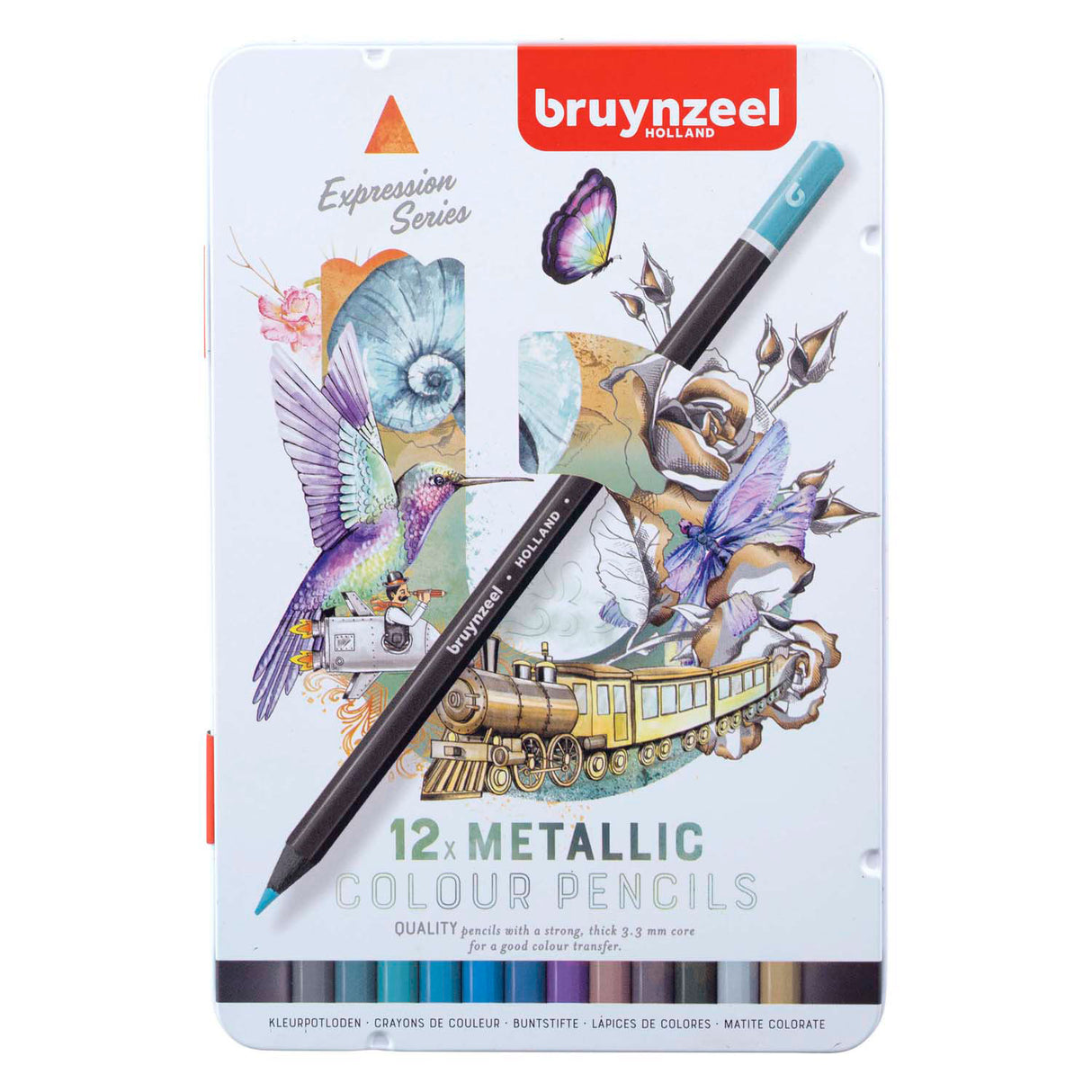 Bruynzeel Expression Buntstifte Metallic-Töne Dose 12