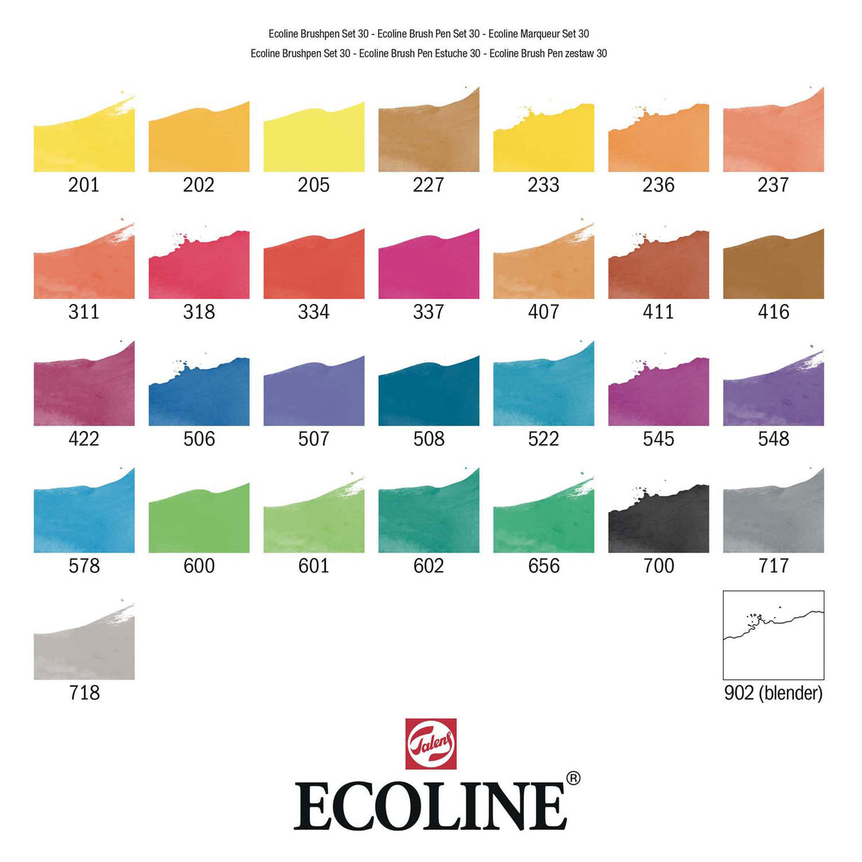 Ecoline Pinselstift-Set primär | 30 Farben