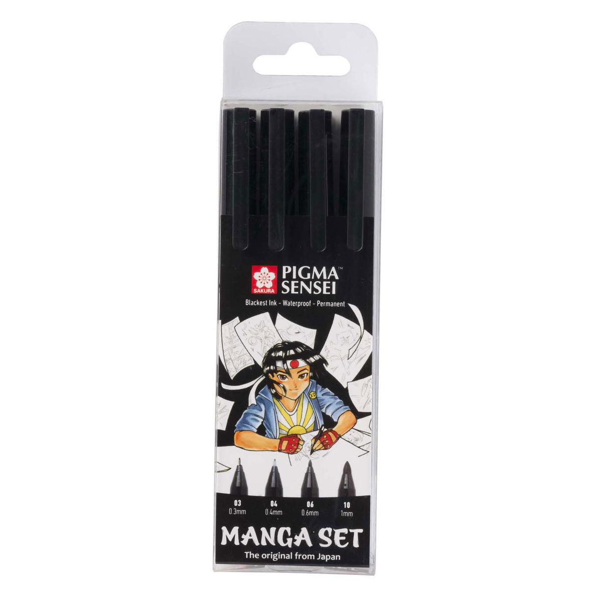 Sakura einzigartiges Manga-Set mit 4 Pigma Sensei