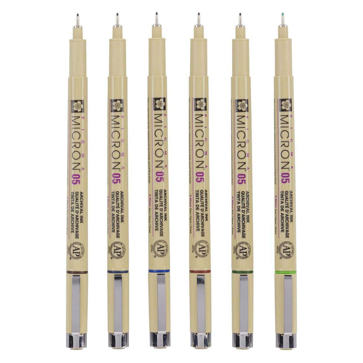 Sakura Pigma Micron 05 Federmäppchen mit 6 Erdfarben