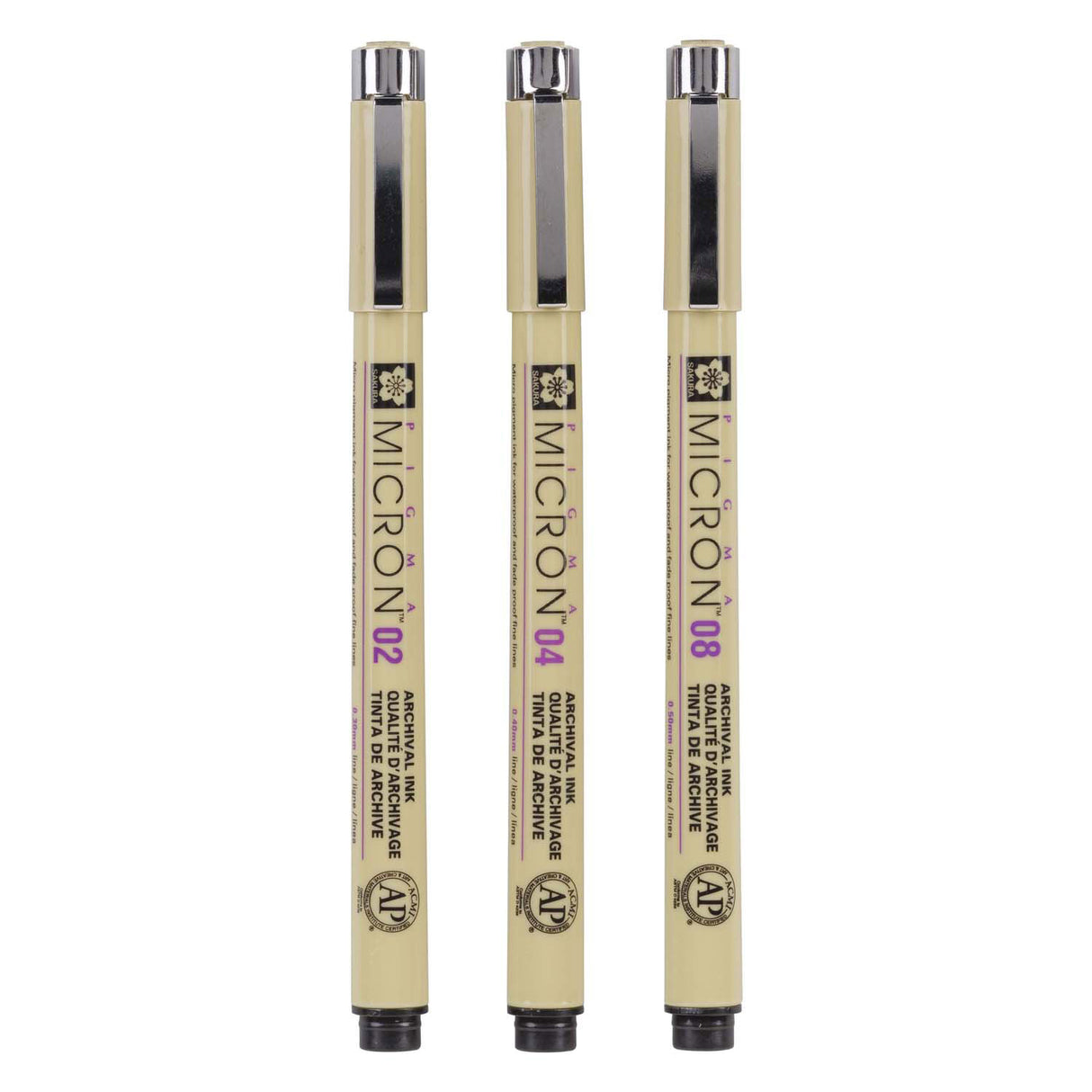 Sakura Pigma Micron Fineliner-Etui – 3 Fineliner – Schwarz