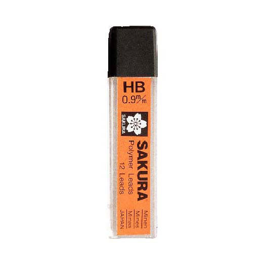 Sakura-Minen für Druckbleistifte, 0,9 mm HB-Polymer-Minen