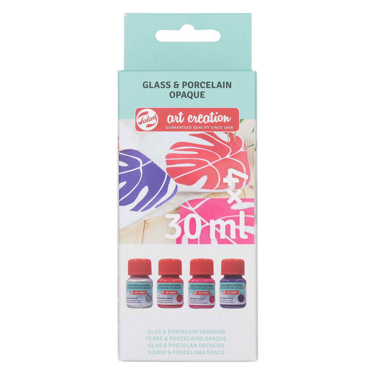 Talens Art creat.glass Porzellan opak 4 x30ml rosa silber