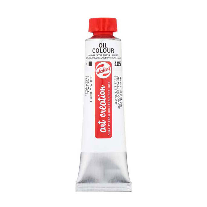 Talens Art Creation Ölfarbe, Tube 40 ml, Titanweiß-Distelöl
