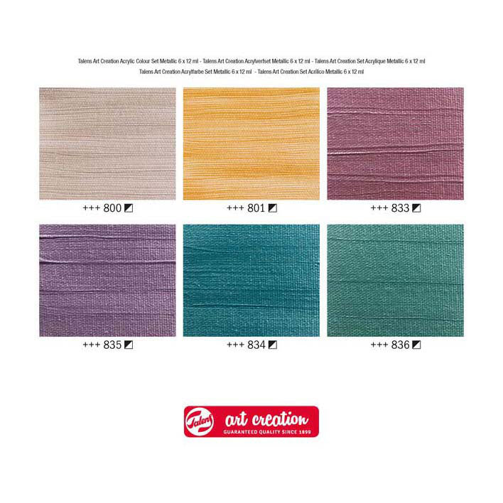 Talens Art Creation Acrylfarben-Set Metallic | 6 x 12 ml