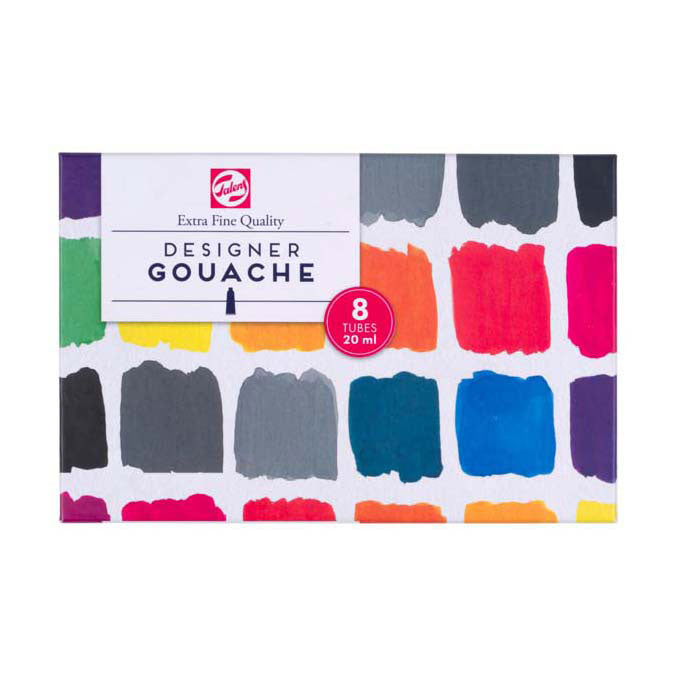 Talens Gouache extra feines Mischset, 8 x 20 ml Tuben