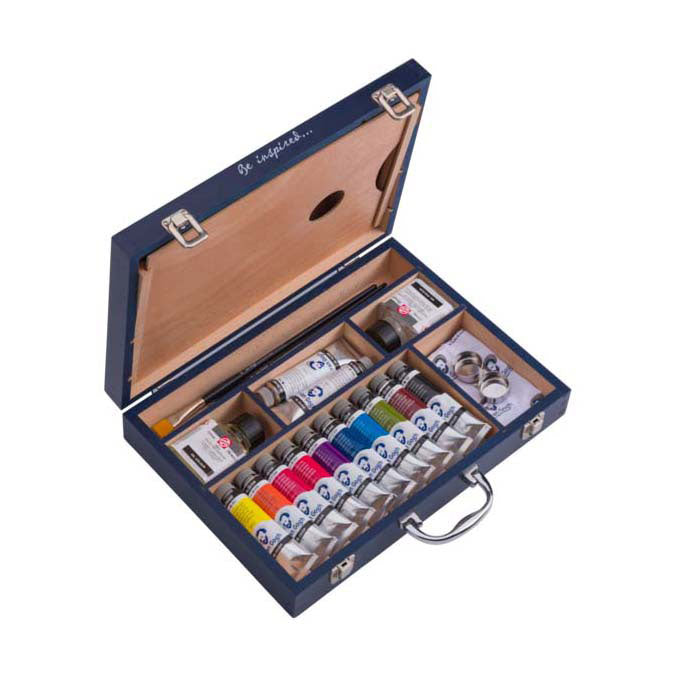 Bruynzeel van Gogh Ölfarben-Starterbox XL, 12 x 40 ml und Zubehör