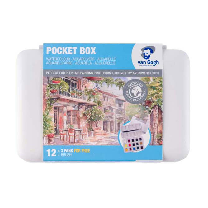 Bruynzeel Van Gogh Aquarellfarben-Taschenbox Grundfarben