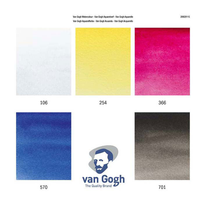 Van Gogh Aquarell-Primärmischset | 5 x 10-ml-Röhrchen