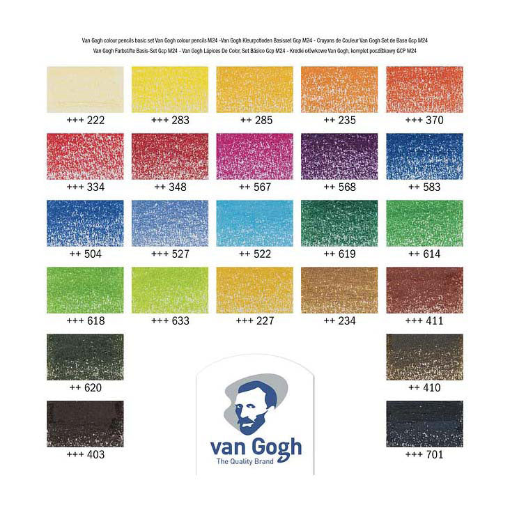 Bruynzeel van Gogh Grundset Buntstifte mit 24 Farben