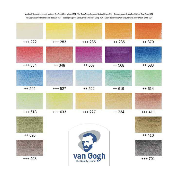 Bruynzeel van Gogh Grundset Aquarellstifte mit 24 Farben