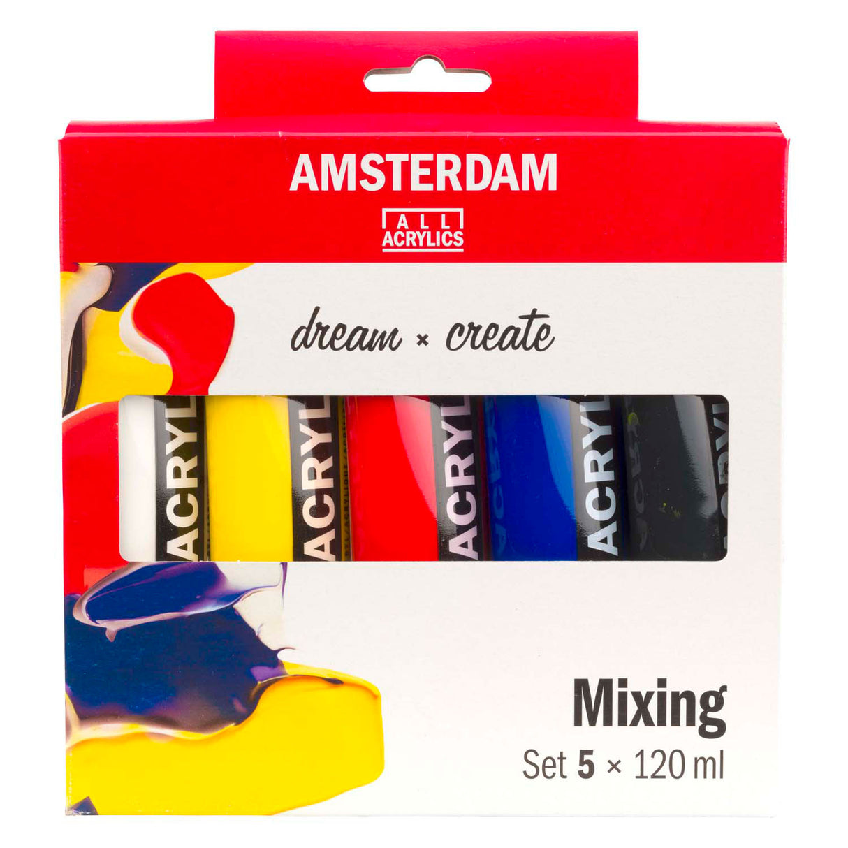 Bruynzeel Amsterdam Standard-Serie Acrylfarben-Mischset 120 ml, 5-tlg.