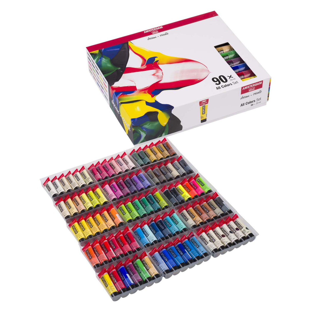 Komplettes Acrylfarben-Sammlungsset der Amsterdamer Standardserie | 90 × 20 ml
