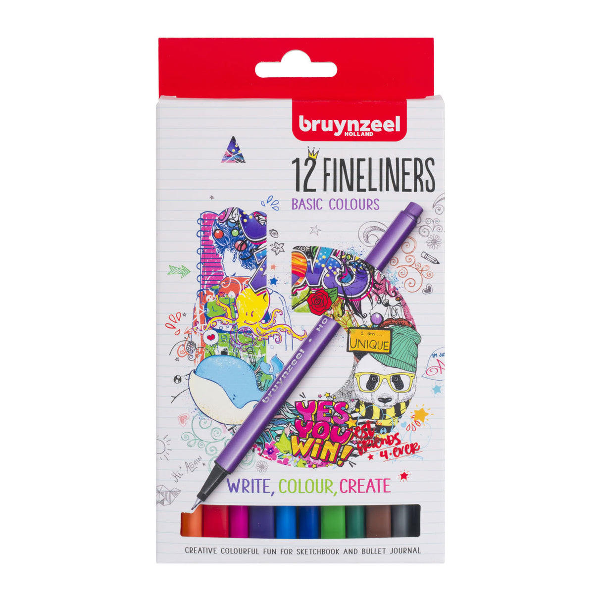 Bruynzeel Fineliner, 12 Stk.