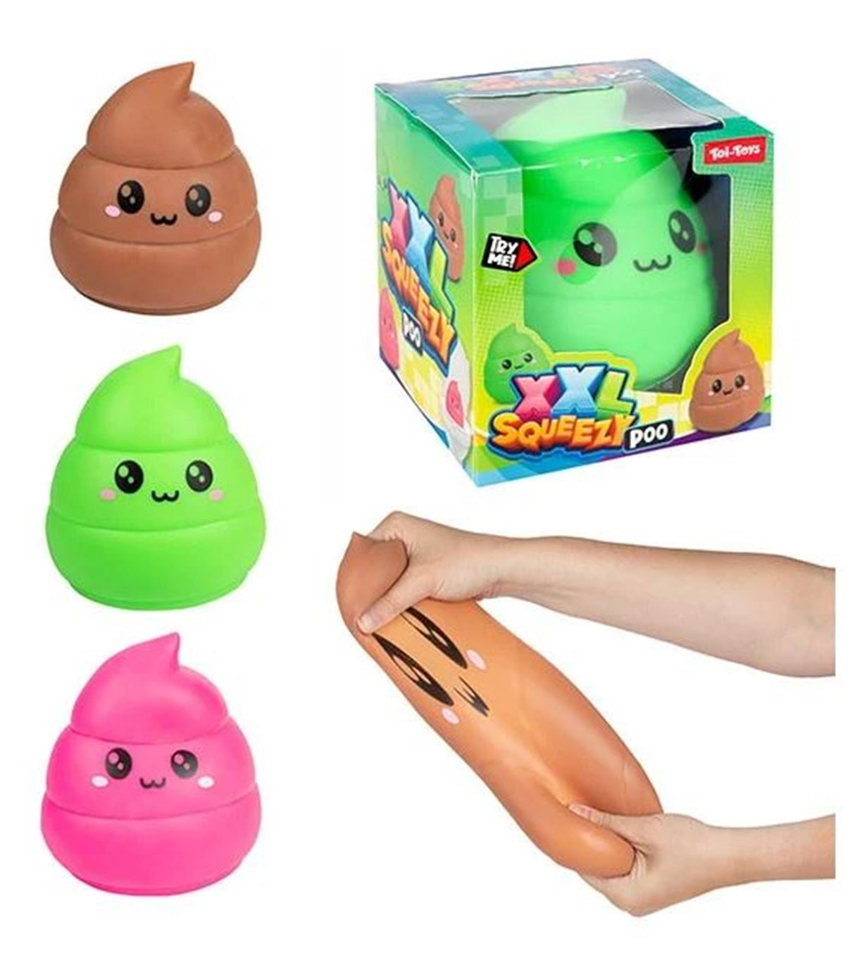 Toi-toys lustiger knetbarer Lachhaufen xxl dehnbar, 13cm