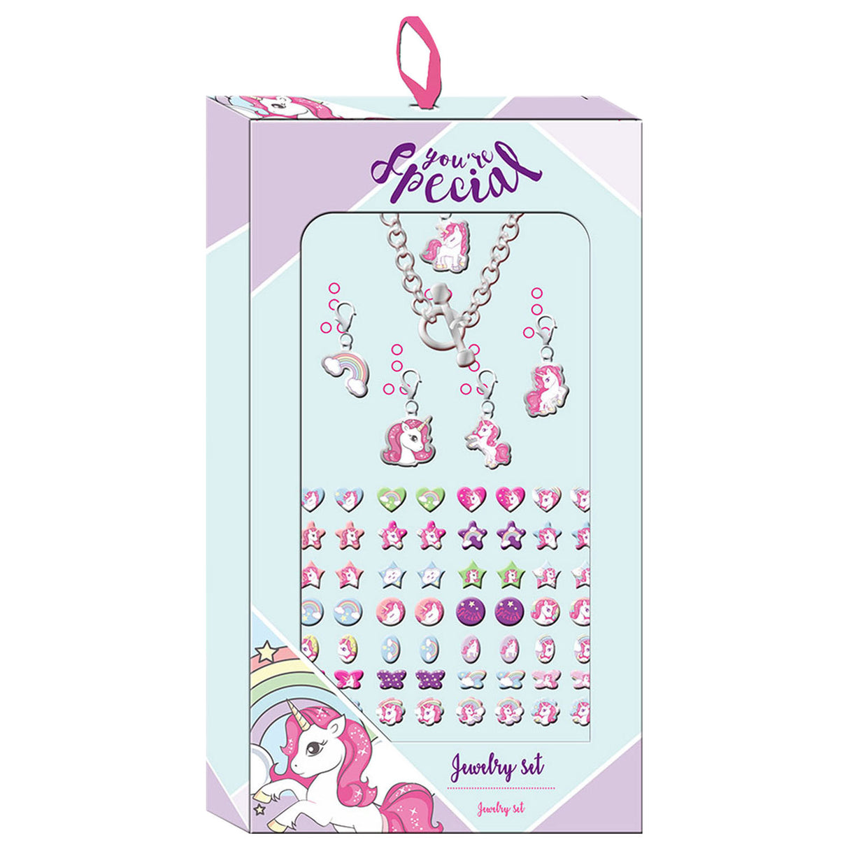 Einhornschmuckset mit Aufklebern