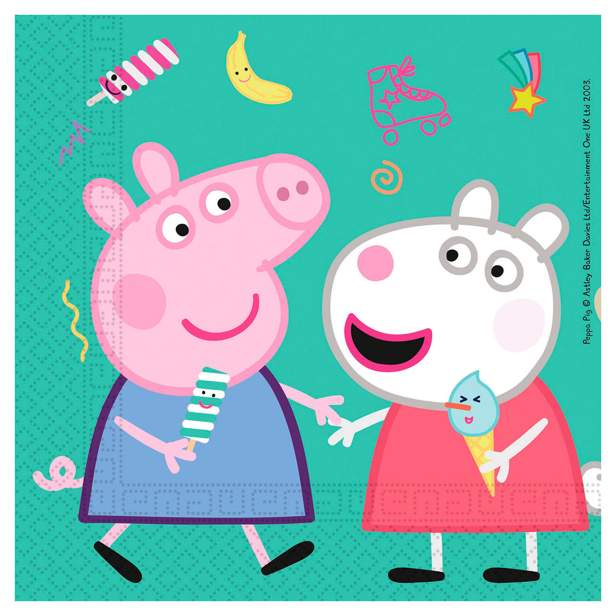 Globos Servietten Peppa Wutz, 16 Stk.