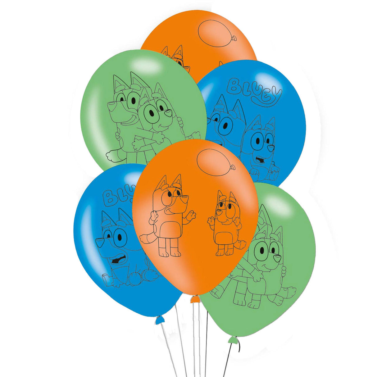 Luftballons blau, 6 Stk.