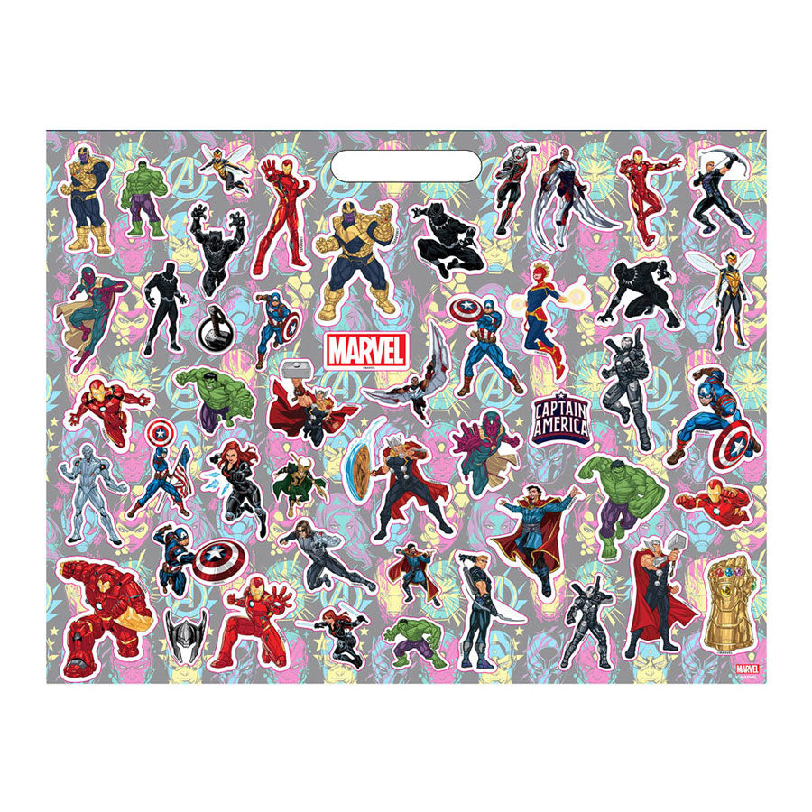 Avengers-Zeichenblock mit Aufklebern und 3 Buntstiften, 40 Blatt