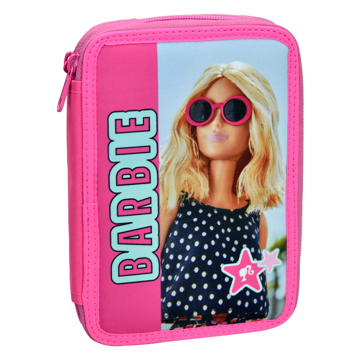 Mit Barbie gefülltes Federmäppchen, 2 Fächer