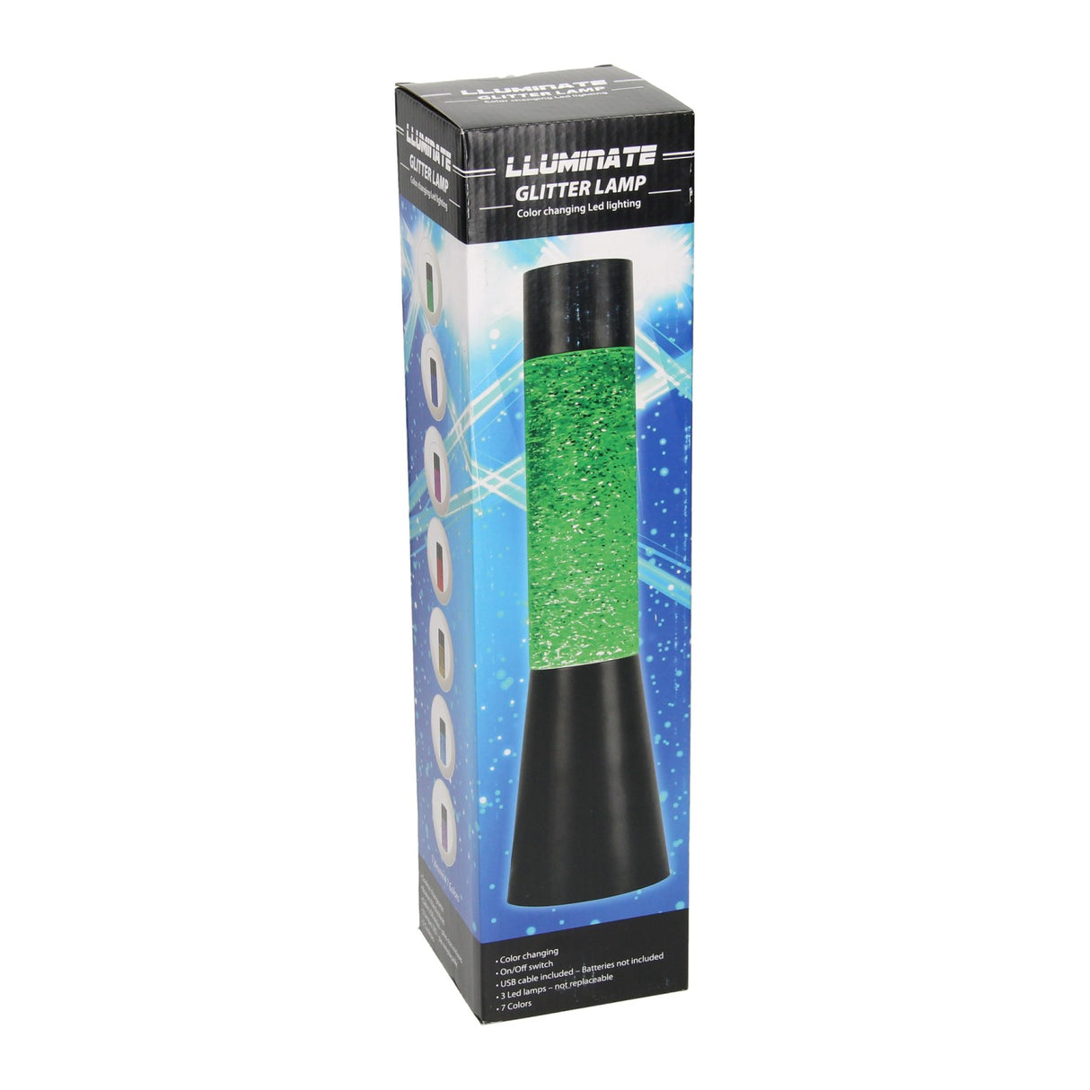 Glitzer -LED -Lampenfarbe, 33 cm