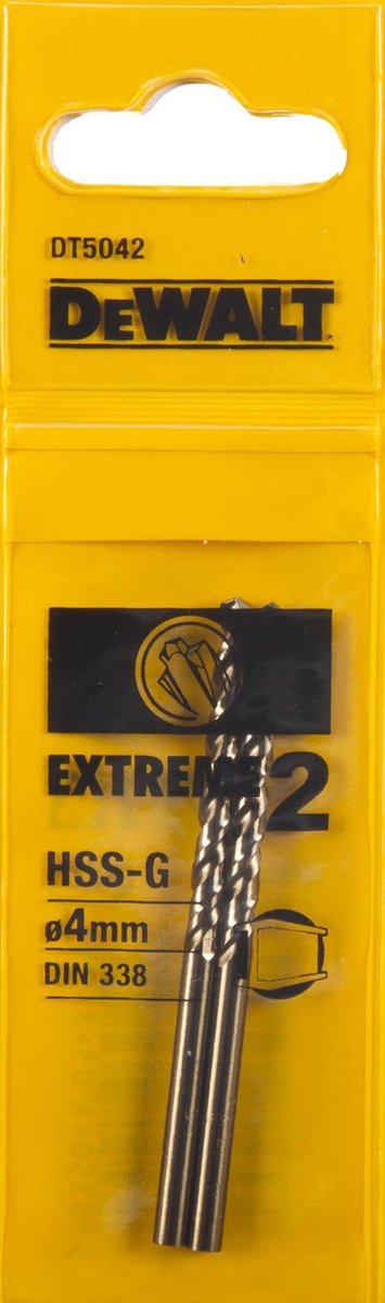 Dewalt Zubehör HSS-G Metallbohrer Extreme 2 ø4,0 mm – DT5042-QZ
