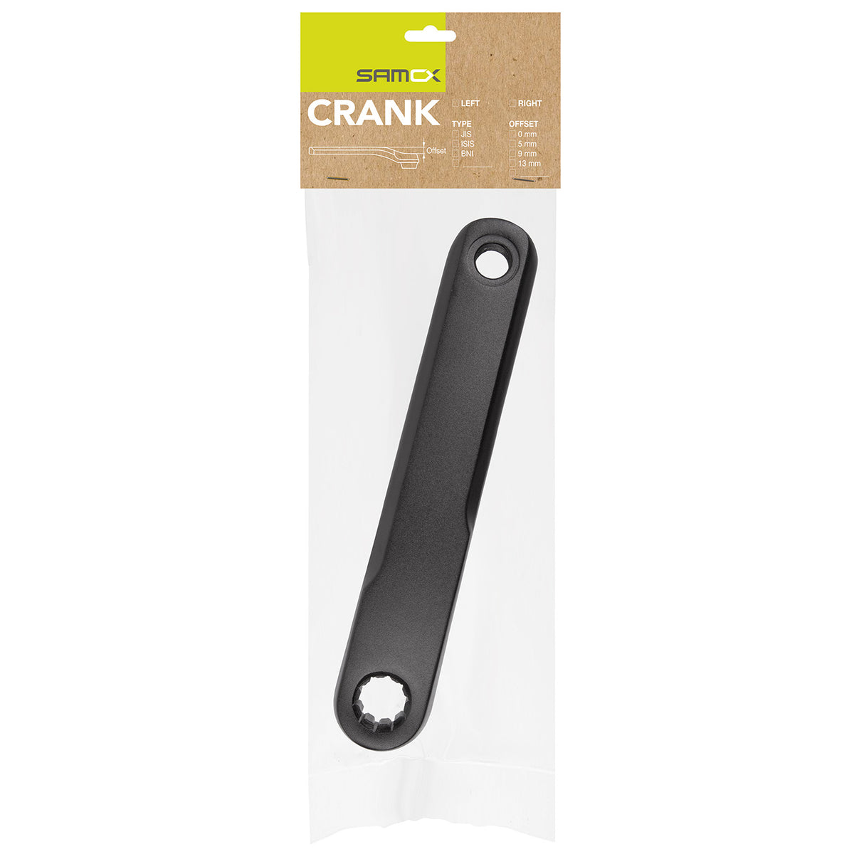 Samoxform 1 Kurbel rechts 160 5 mm (Bosch3) Aluminium Matt Schwarz
