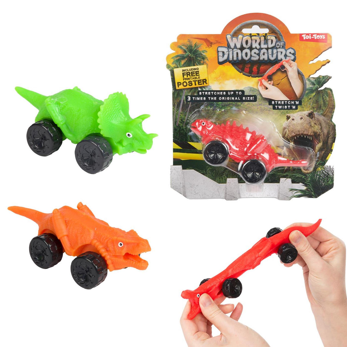 Dehnbares Dino-Auto